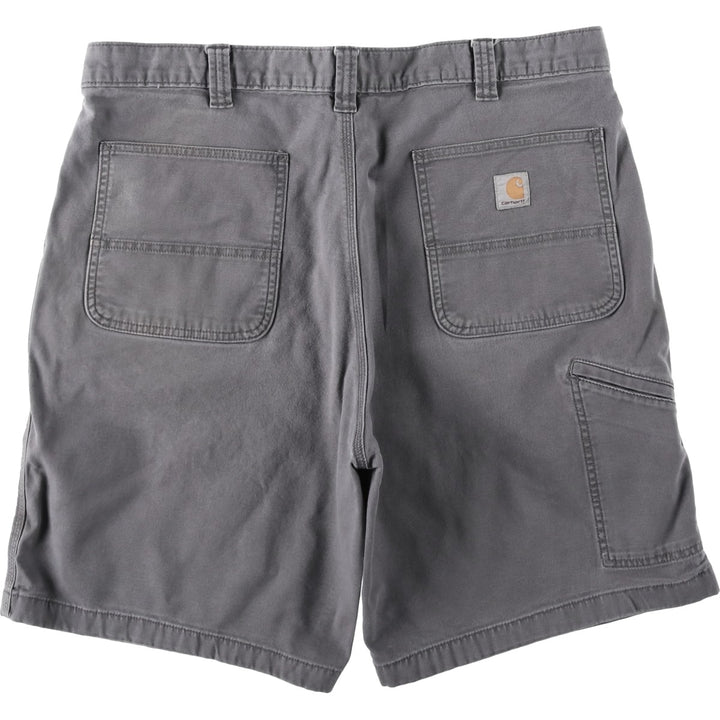 Carhartt Relaxed Fit Duck Canvas Work Shorts (Men's W40 equivalent) - Large Size cotton gray type Vintage Second Hand