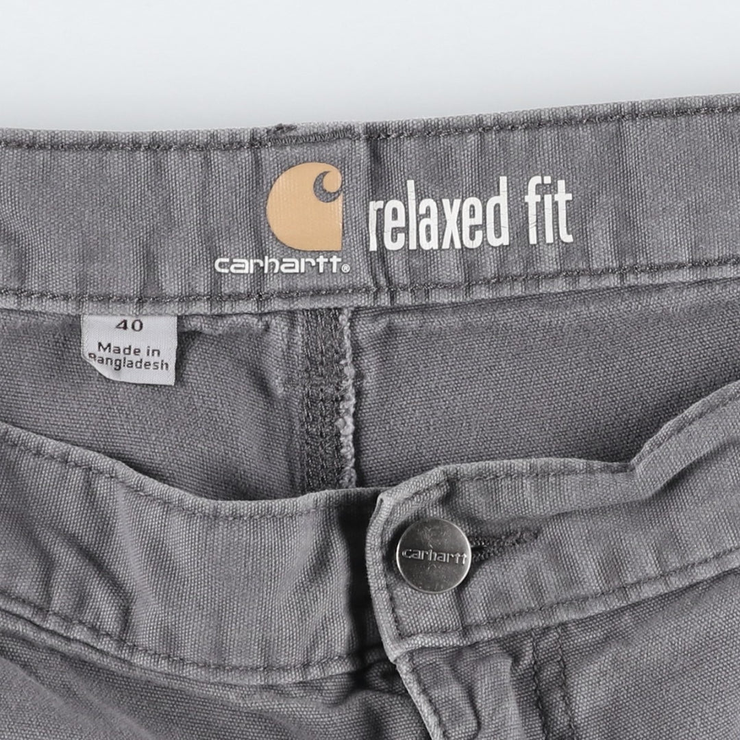 Carhartt Relaxed Fit Duck Canvas Work Shorts (Men's W40 equivalent) - Large Size cotton gray type Vintage Second Hand