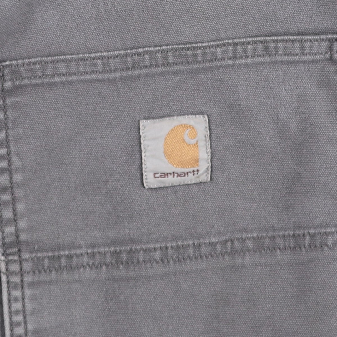 Carhartt Relaxed Fit Duck Canvas Work Shorts (Men's W40 equivalent) - Large Size cotton gray type Vintage Second Hand