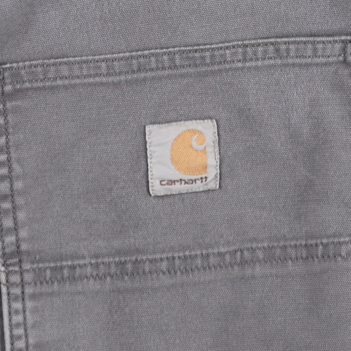 Carhartt Relaxed Fit Duck Canvas Work Shorts (Men's W40 equivalent) - Large Size cotton gray type Vintage Second Hand