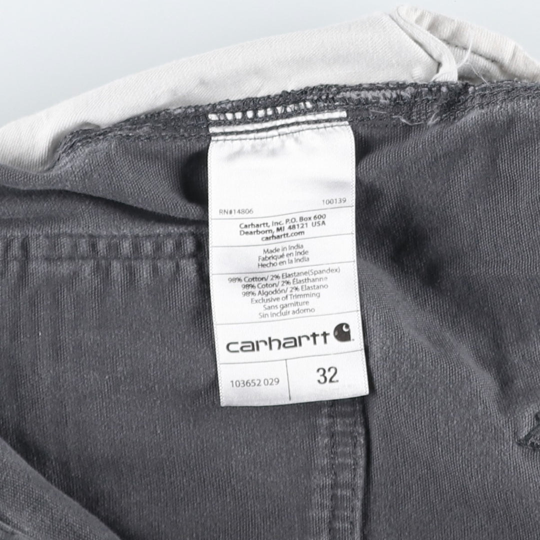 Carhartt Duck Painter Shorts, Men's Size W32 cotton Charcoal Vintage Second Hand