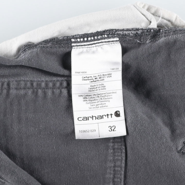 Carhartt Duck Painter Shorts, Men's Size W32 cotton Charcoal Vintage Second Hand
