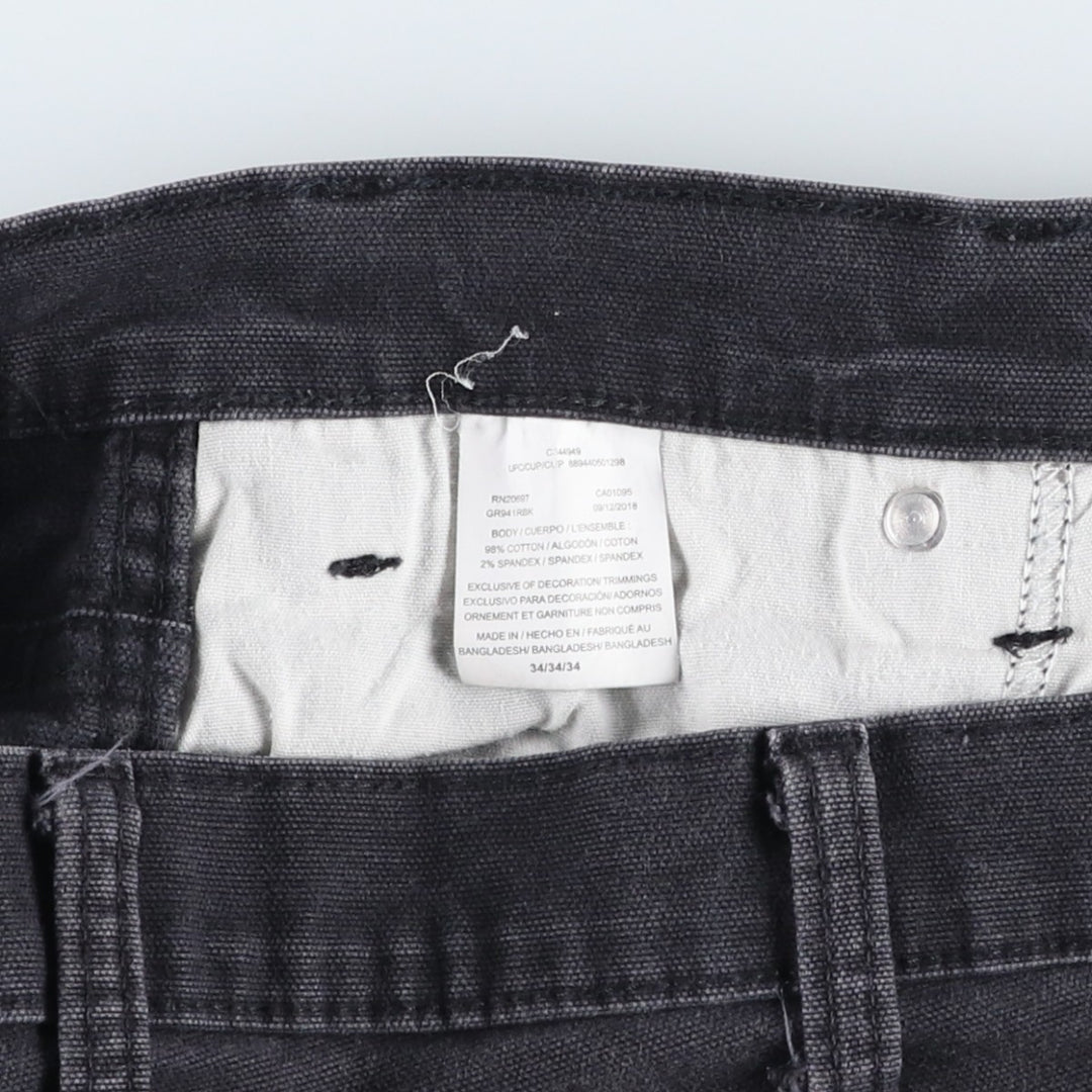 Dickies Duck Fabric Work Shorts, Half Pants, Men's, W34 equivalent cotton black type Vintage Second Hand