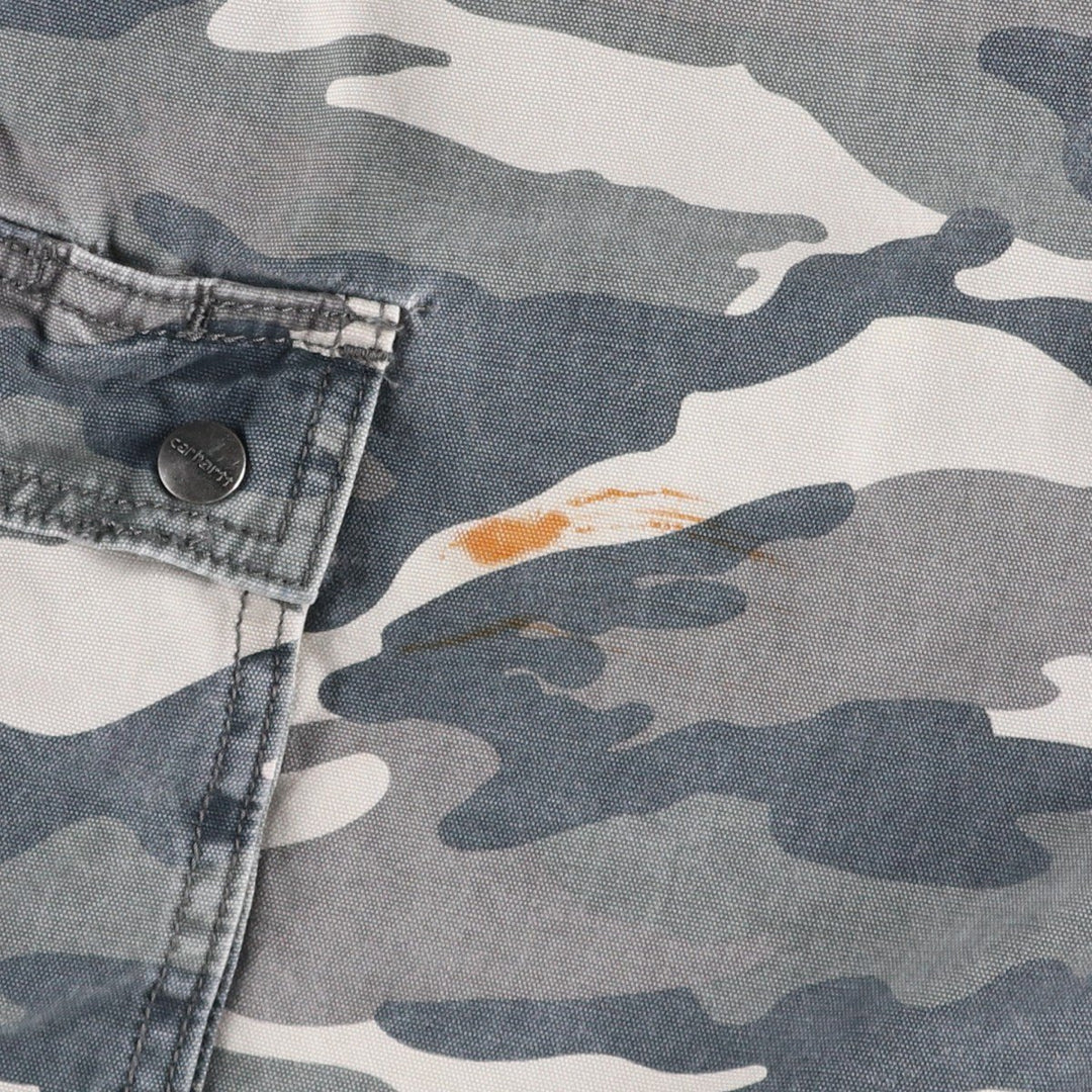 Carhartt Relaxed Fit Camouflage Pattern Duck Cargo Shorts, Men's, W34 equivalent cotton gray type Vintage Second Hand