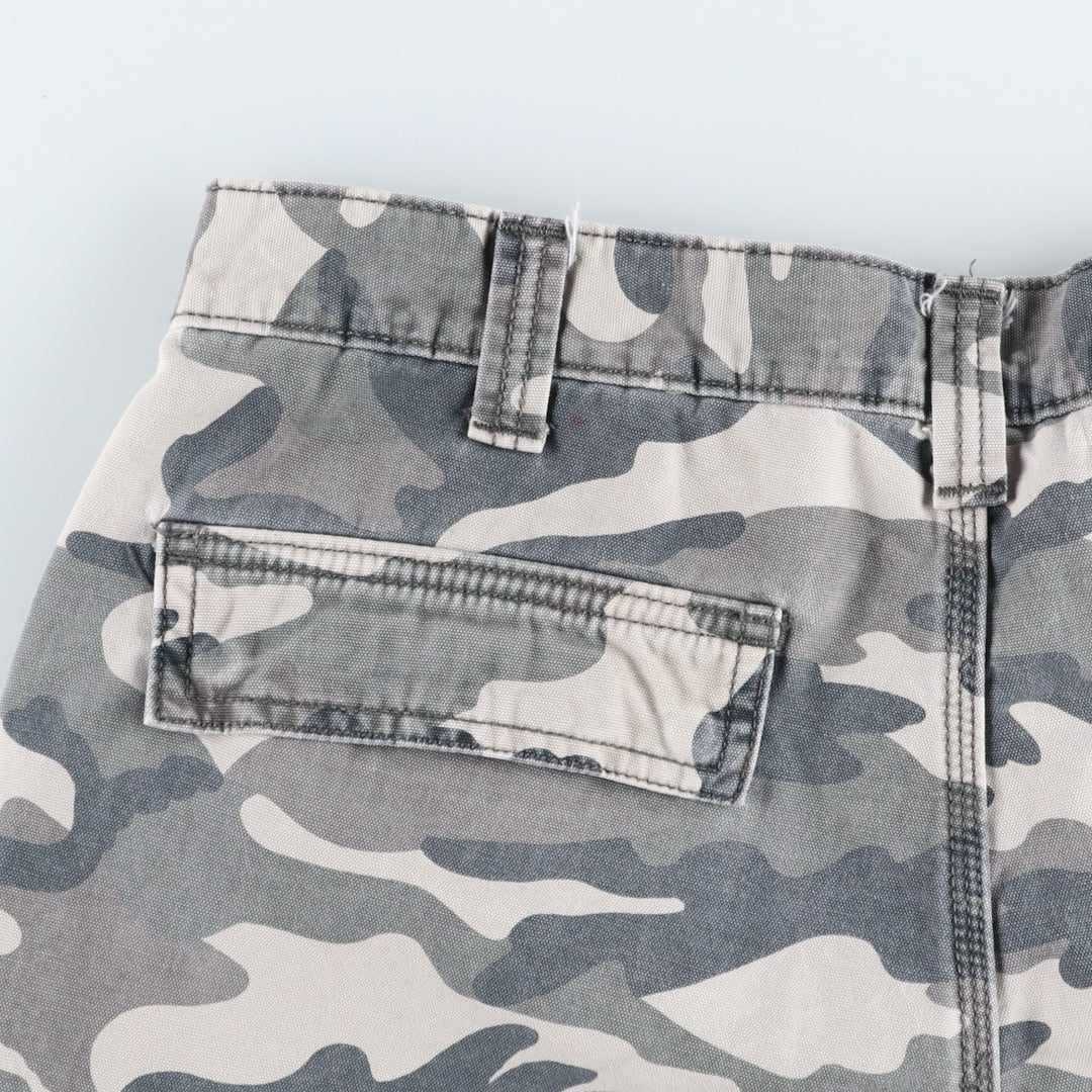Carhartt Relaxed Fit Camouflage Pattern Duck Cargo Shorts, Men's, W34 equivalent cotton gray type Vintage Second Hand