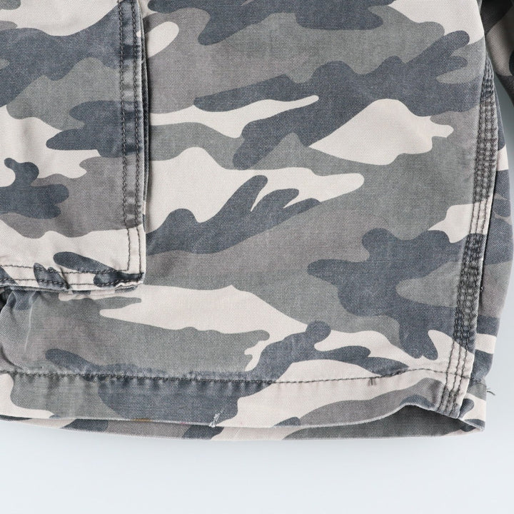 Carhartt Relaxed Fit Camouflage Pattern Duck Cargo Shorts, Men's, W34 equivalent cotton gray type Vintage Second Hand