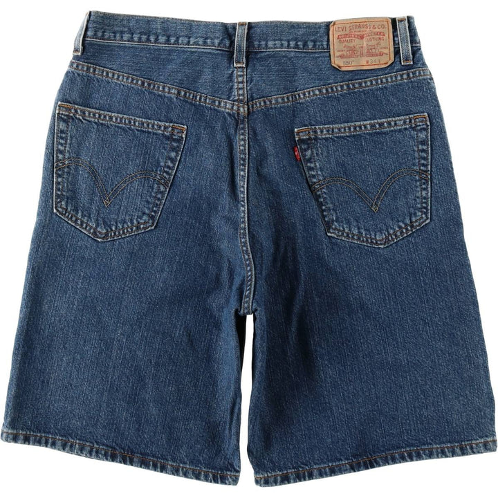 Levi's 550 Relaxed Fit Denim Shorts, Men's Size W34 cotton blue type Vintage Second Hand