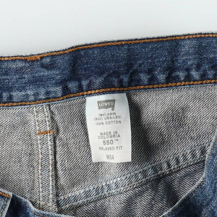 Levi's 550 Relaxed Fit Denim Shorts, Men's Size W34 cotton blue type Vintage Second Hand