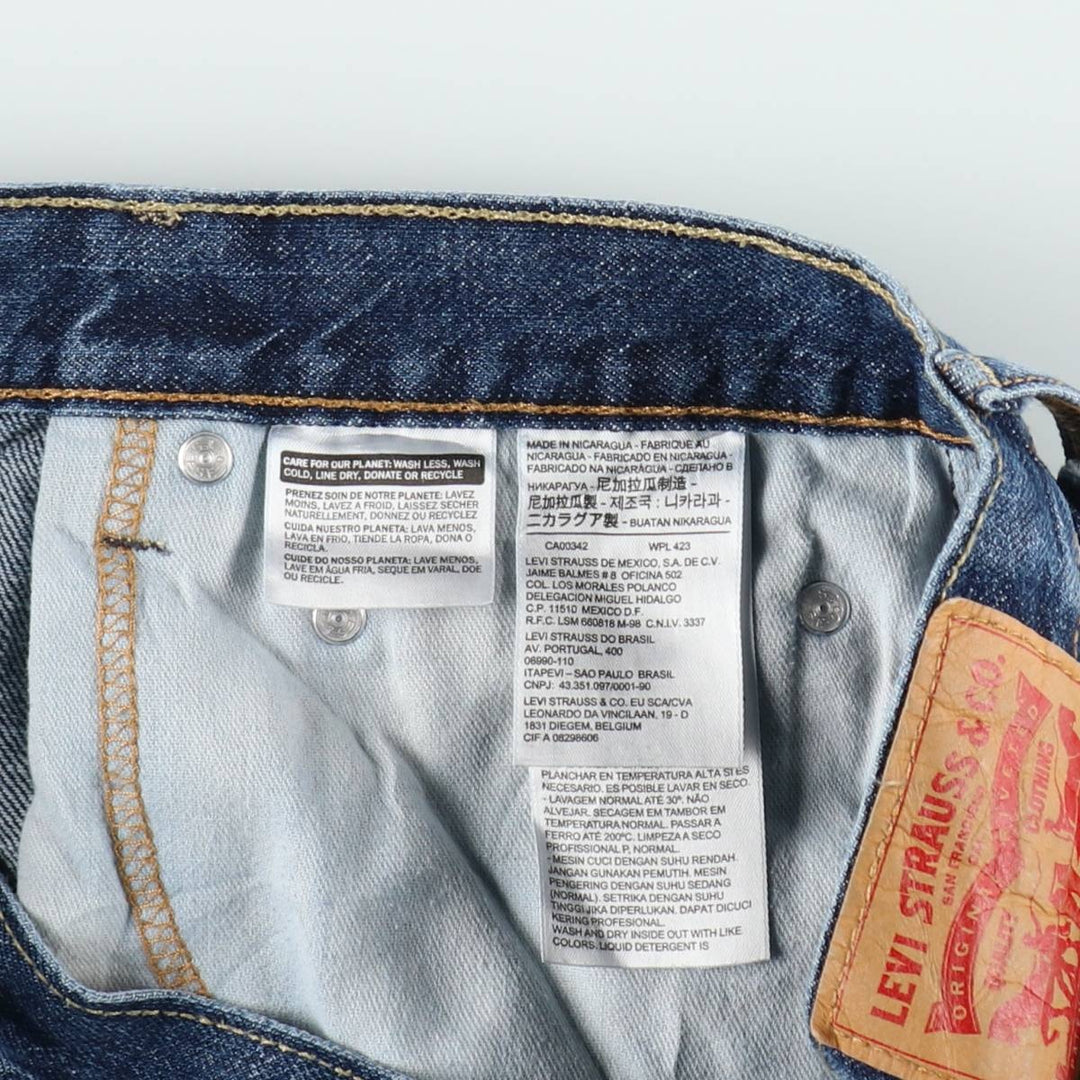 Levi's 550 denim shorts, short pants for men, size W34 cotton blue type Vintage Second Hand