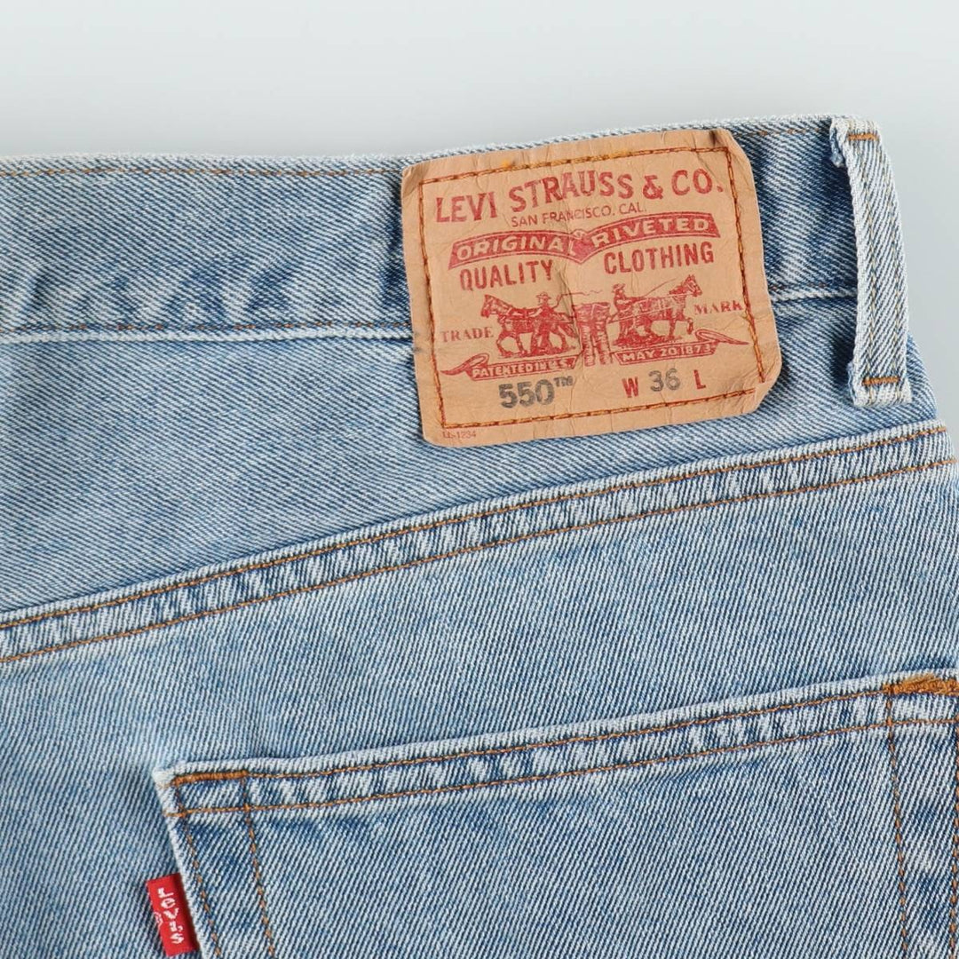 Levi's 550 Relaxed Fit Denim Shorts, Men's Size W37 cotton blue type Vintage Second Hand