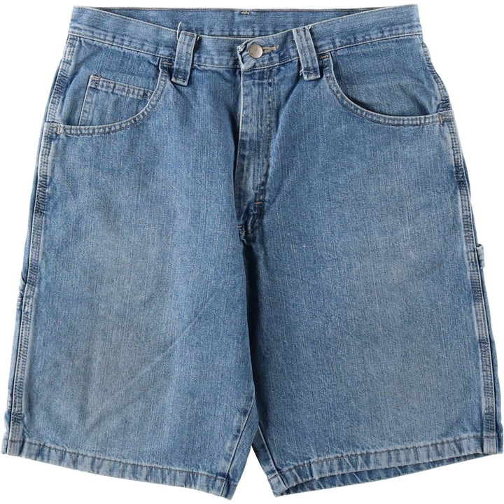 Wrangler denim painter shorts, men's size W32 (approx.) cotton blue type Vintage Second Hand