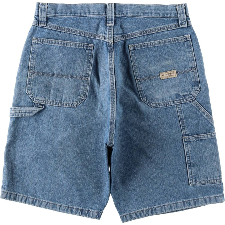 Wrangler denim painter shorts, men's size W32 (approx.) cotton blue type Vintage Second Hand