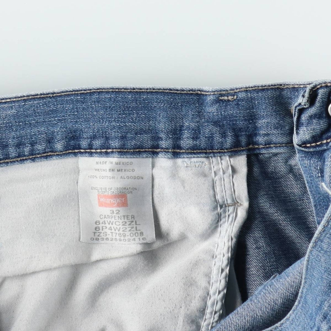 Wrangler denim painter shorts, men's size W32 (approx.) cotton blue type Vintage Second Hand