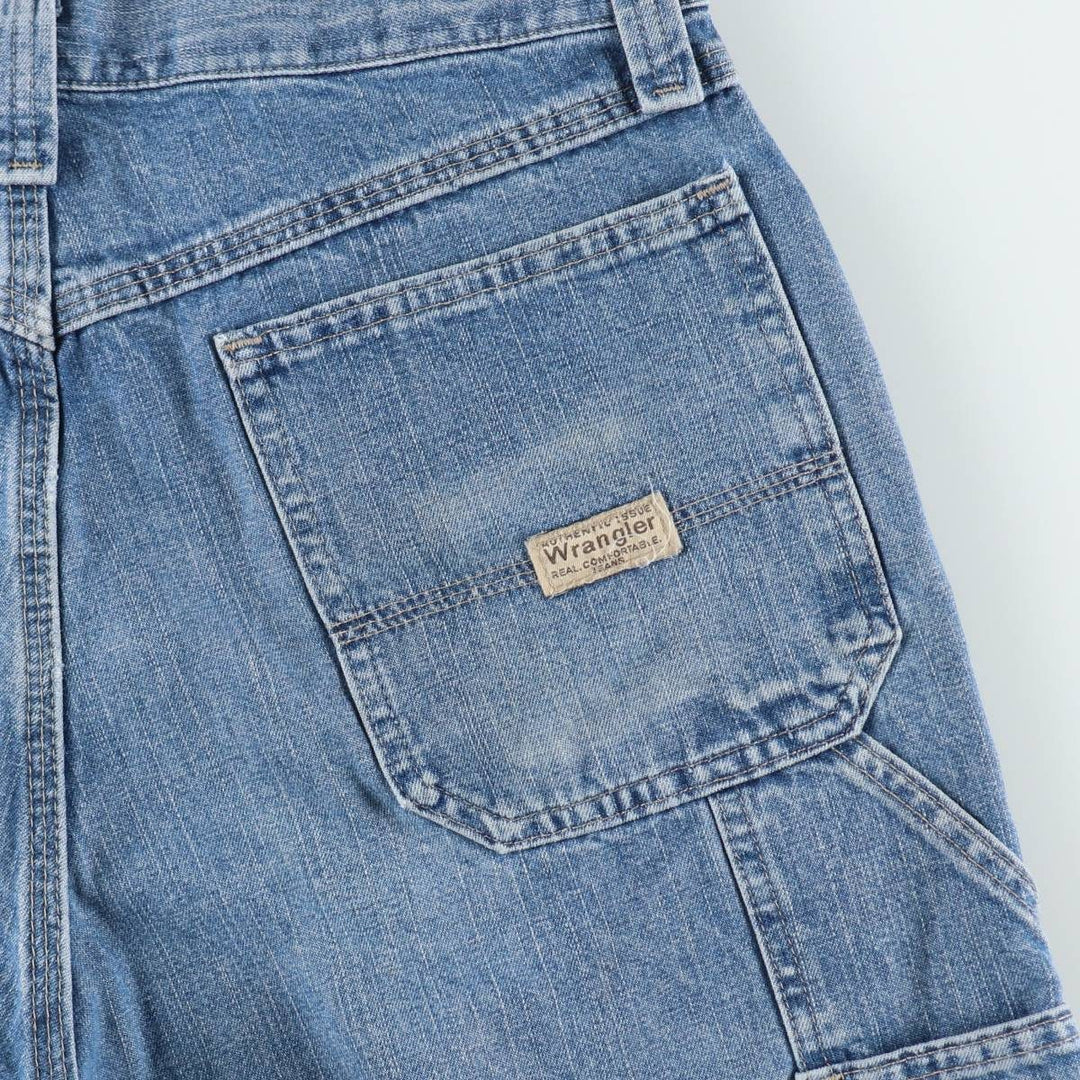 Wrangler denim painter shorts, men's size W32 (approx.) cotton blue type Vintage Second Hand