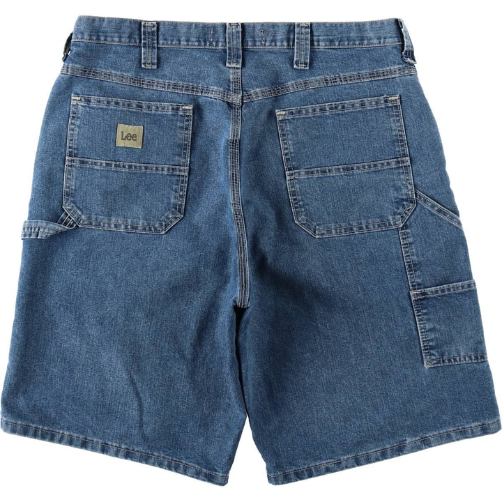 Lee denim painter shorts, men's size W34 (approx.) cotton blue type Vintage Second Hand