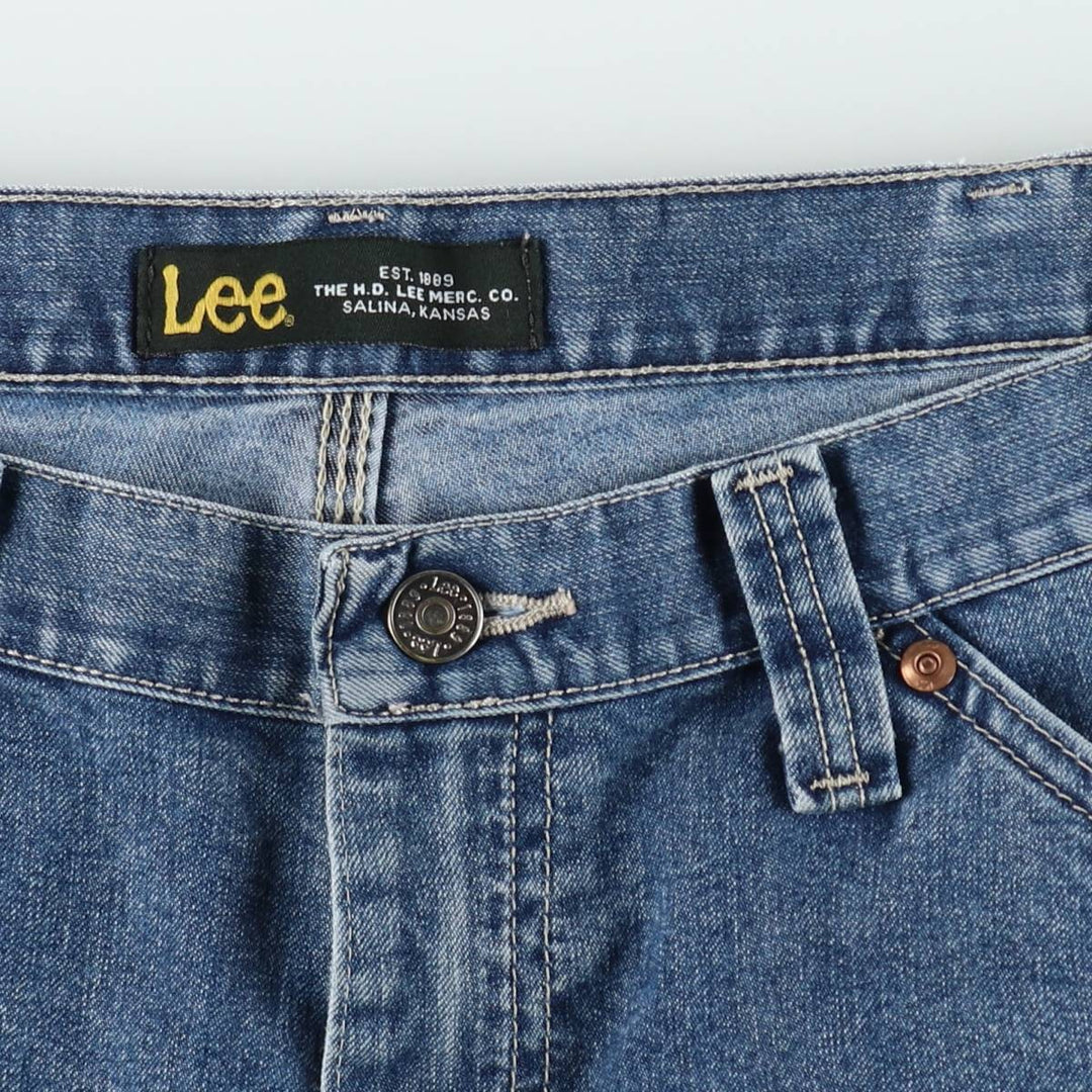 Lee denim painter shorts, men's size W34 (approx.) cotton blue type Vintage Second Hand
