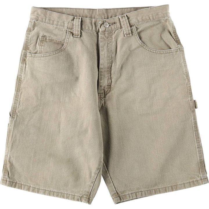 Wrangler denim painter shorts, men's size W32 (approx.) cotton Beige type Vintage Second Hand