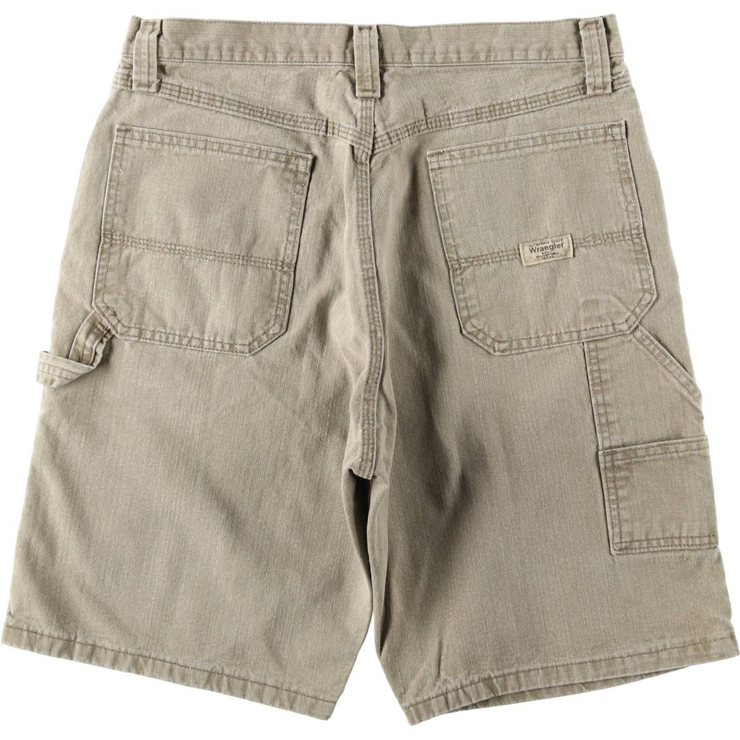 Wrangler denim painter shorts, men's size W32 (approx.) cotton Beige type Vintage Second Hand