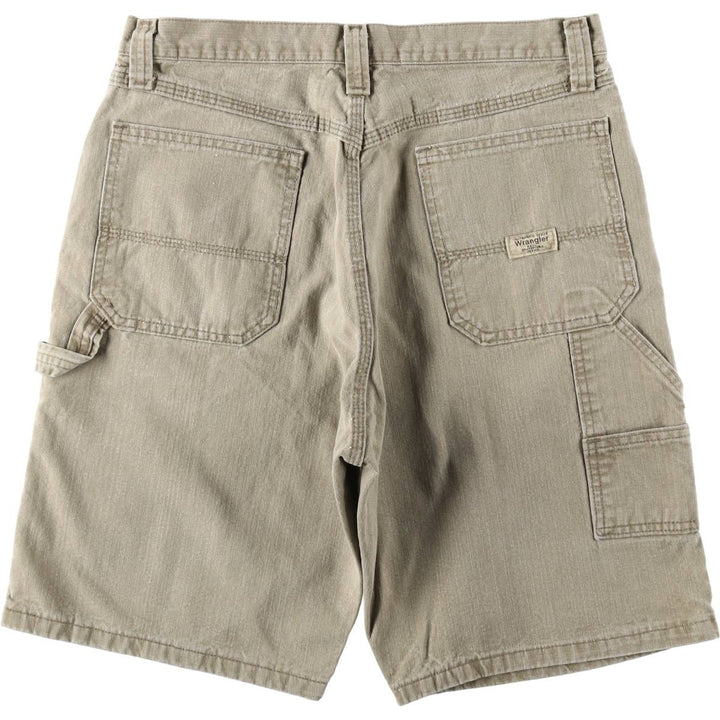Wrangler denim painter shorts, men's size W32 (approx.) cotton Beige type Vintage Second Hand