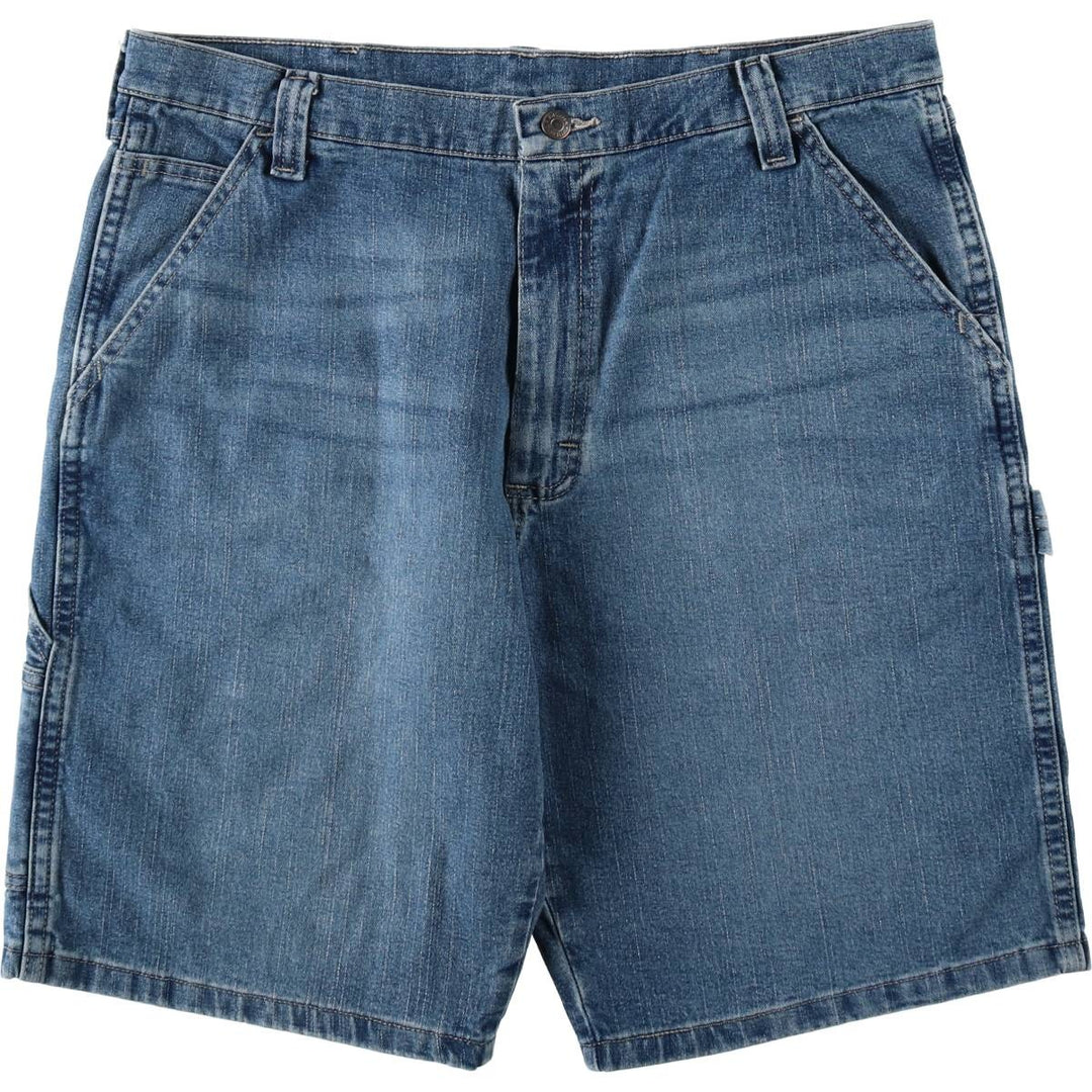 Wrangler denim painter shorts, men's size W36 (approx.) cotton blue type Vintage Second Hand