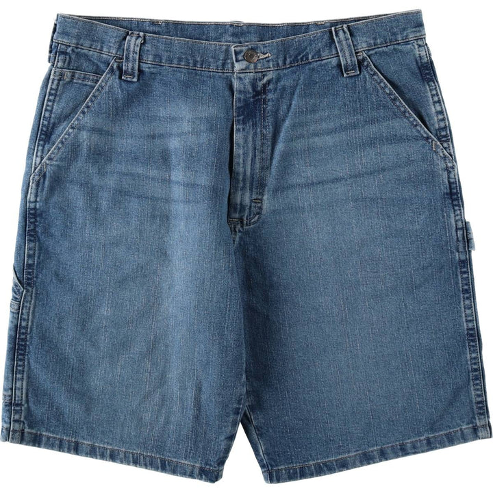 Wrangler denim painter shorts, men's size W36 (approx.) cotton blue type Vintage Second Hand