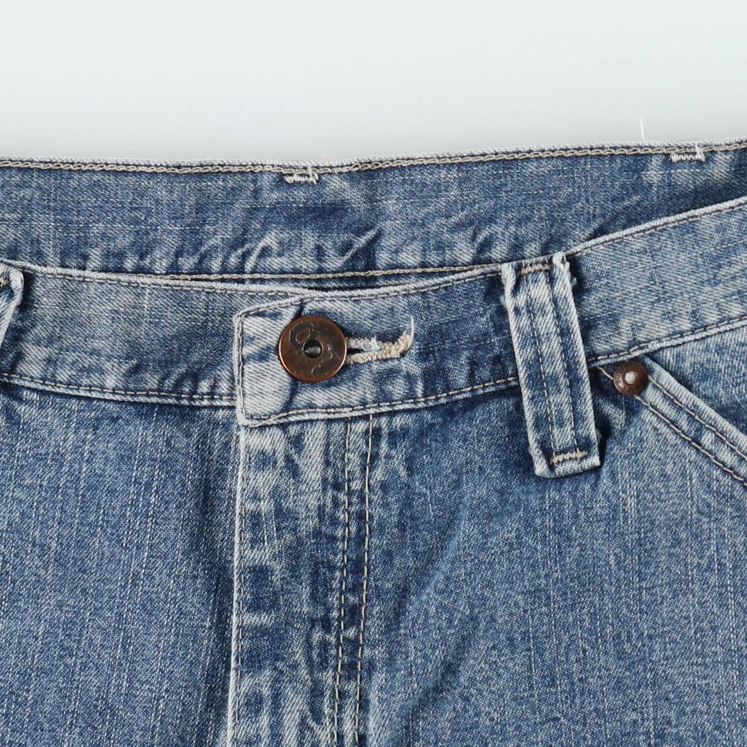 Lee denim painter shorts, men's size W34 (approx.) cotton blue type Vintage Second Hand