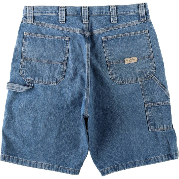 Wrangler Denim Painter Shorts, Men's Size W34 cotton blue type Vintage Second Hand