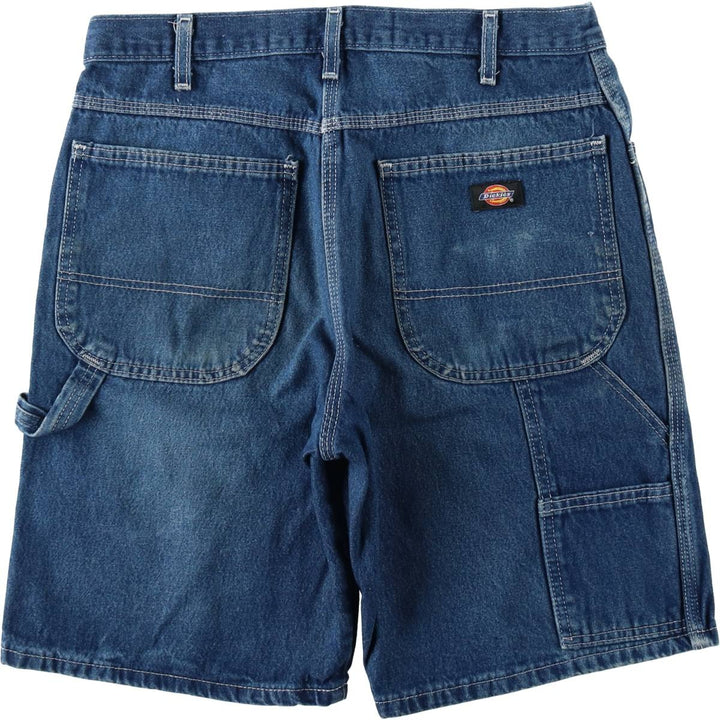 Dickies denim painter shorts, made in Mexico, men's size W32 (approx.). cotton blue type Vintage Second Hand