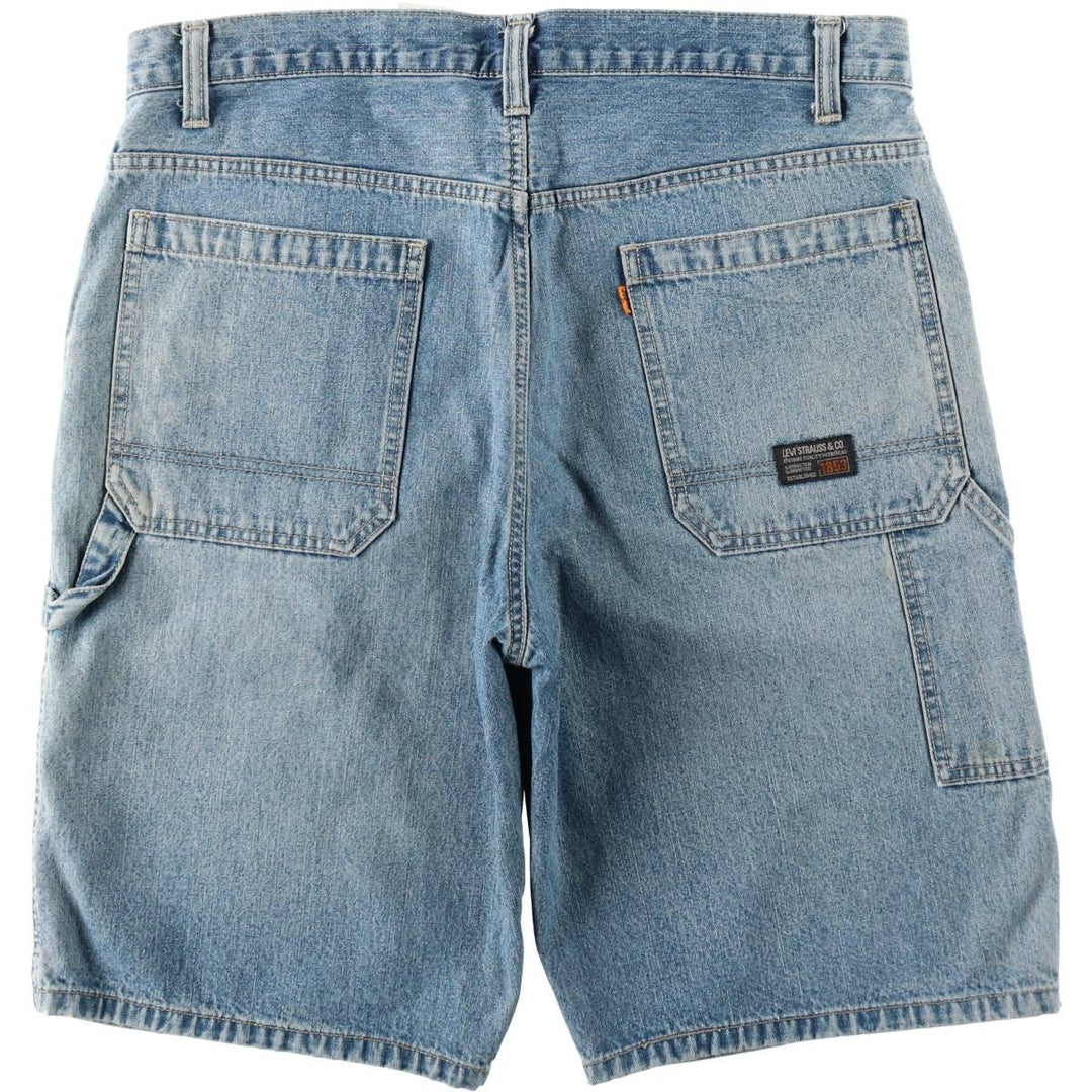 2000'S Levi's Orange Tab Denim Painter Shorts (Men's W37 equivalent) cotton blue type Vintage Second Hand