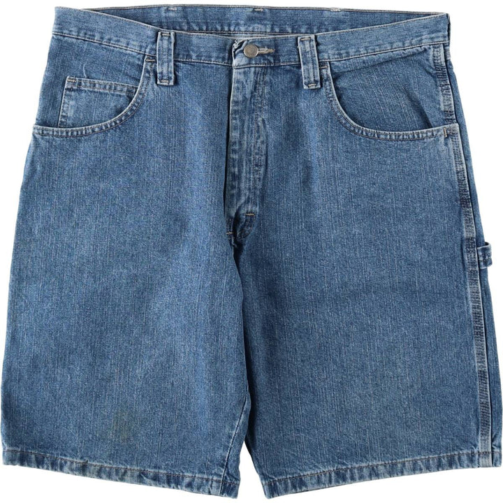 Wrangler denim painter shorts, men's size W37 (approx.) cotton blue type Vintage Second Hand