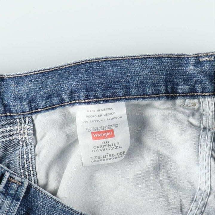 Wrangler denim painter shorts, men's size W37 (approx.) cotton blue type Vintage Second Hand