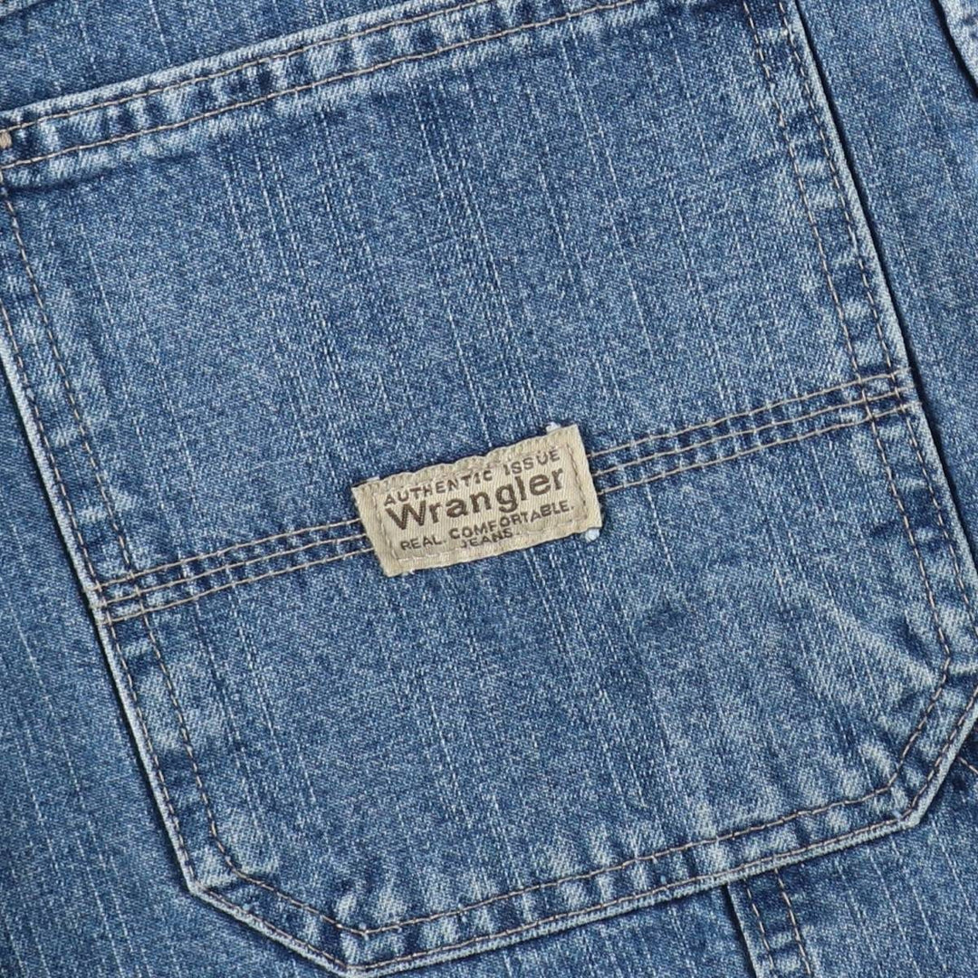 Wrangler denim painter shorts, men's size W37 (approx.) cotton blue type Vintage Second Hand
