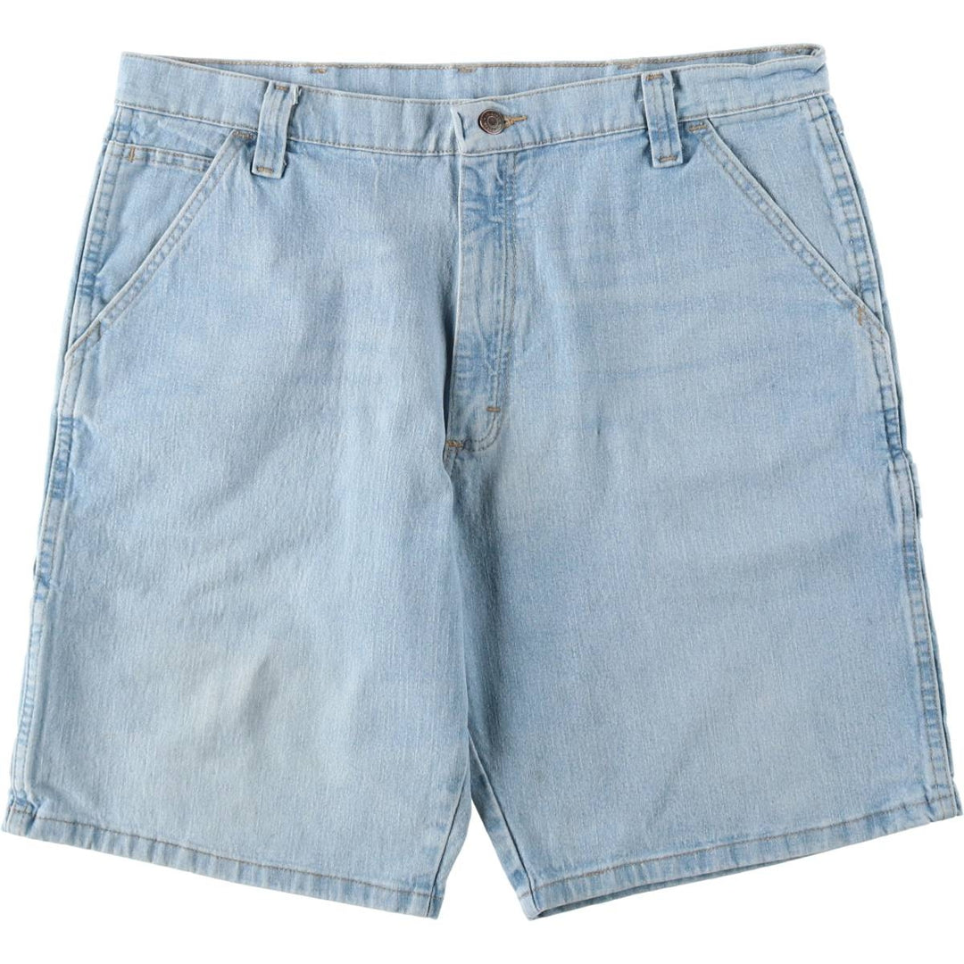 Wrangler denim painter shorts, men's size W37 (approx.) cotton blue type Vintage Second Hand