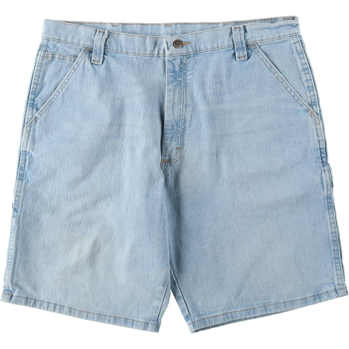 Wrangler denim painter shorts, men's size W37 (approx.) cotton blue type Vintage Second Hand