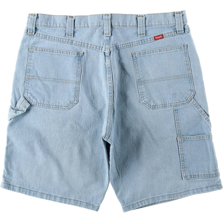 Wrangler denim painter shorts, men's size W37 (approx.) cotton blue type Vintage Second Hand