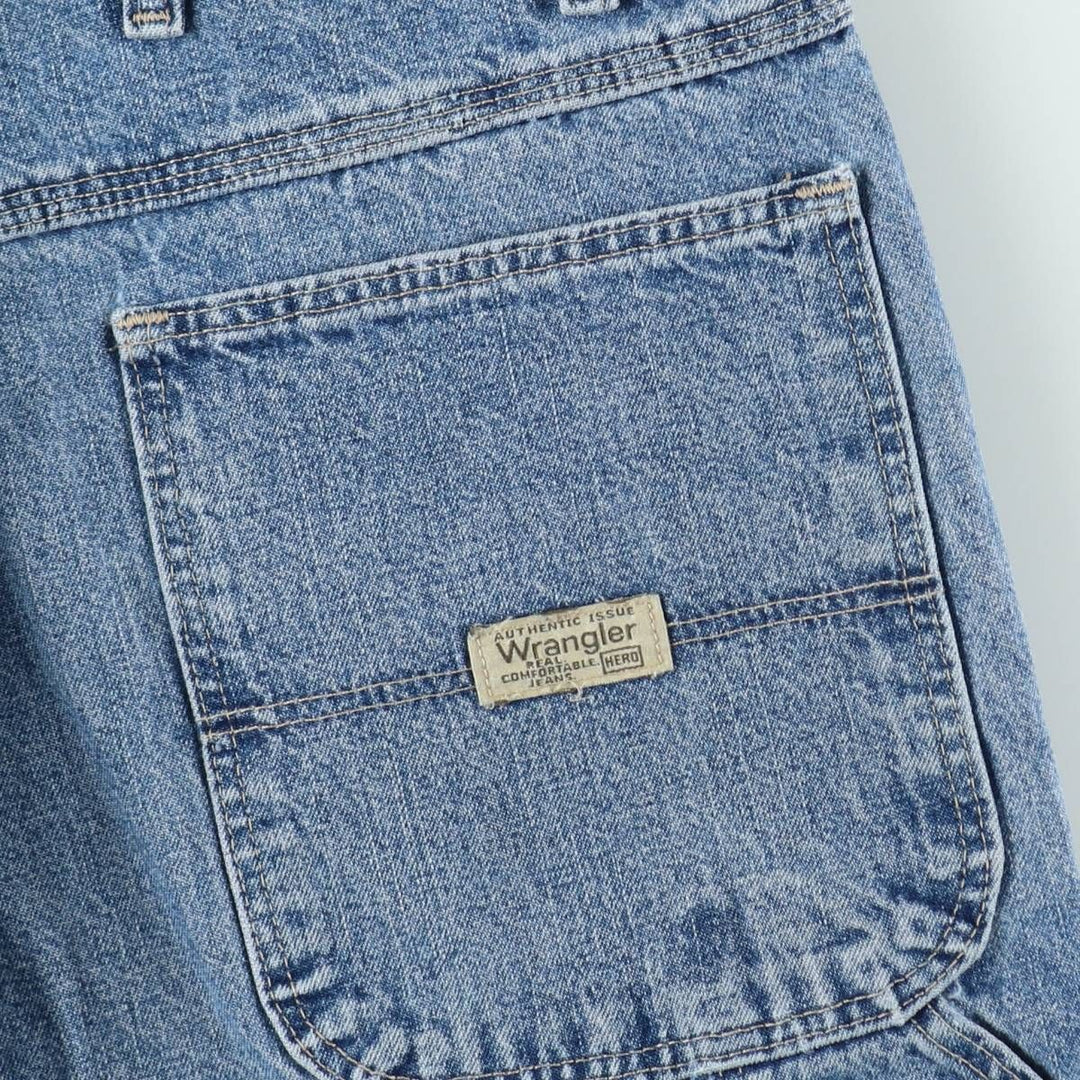 Wrangler denim painter shorts, men's size W37 (approx.) cotton blue type Vintage Second Hand