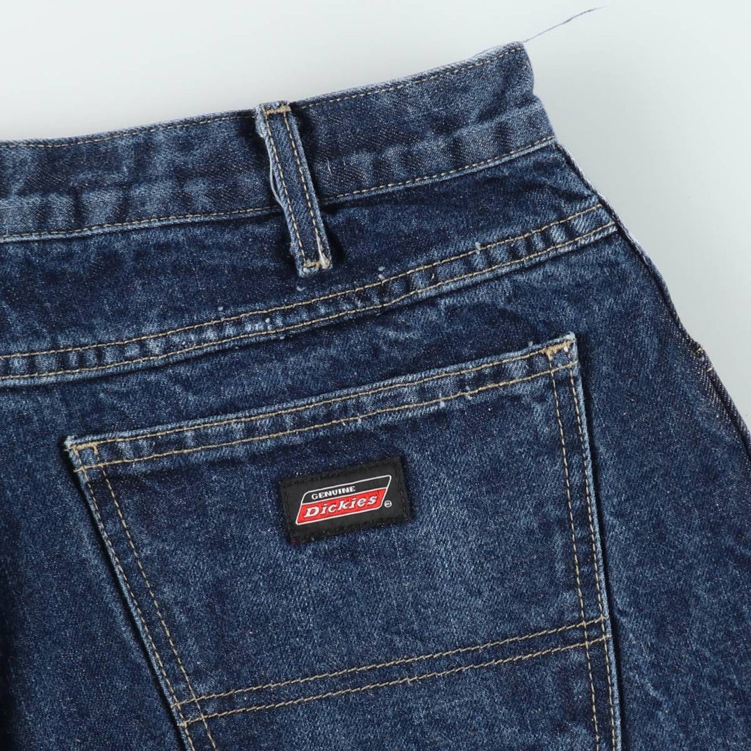 Dickies denim shorts, men's size W34 (approx.) cotton navy blue type Vintage Second Hand