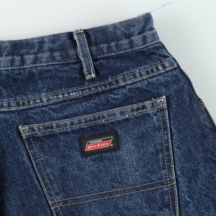 Dickies denim shorts, men's size W34 (approx.) cotton navy blue type Vintage Second Hand