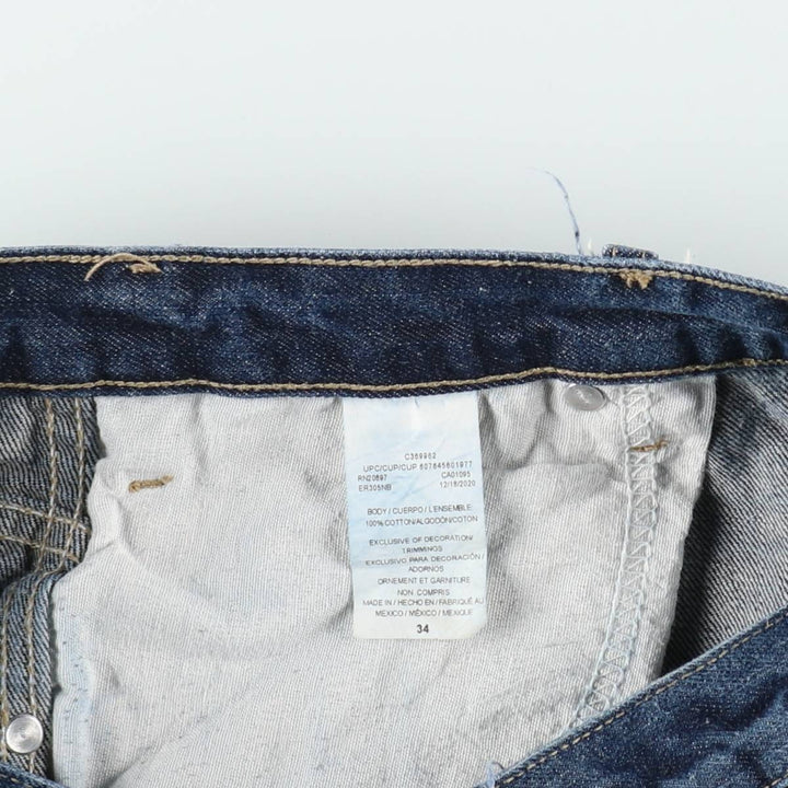 Dickies denim shorts, men's size W34 (approx.) cotton navy blue type Vintage Second Hand
