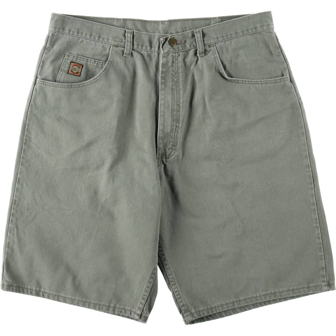 90'S Wrangler denim shorts, made in USA, men's size W36 equivalent, vintage. cotton Khaki type sage green Vintage Second Hand