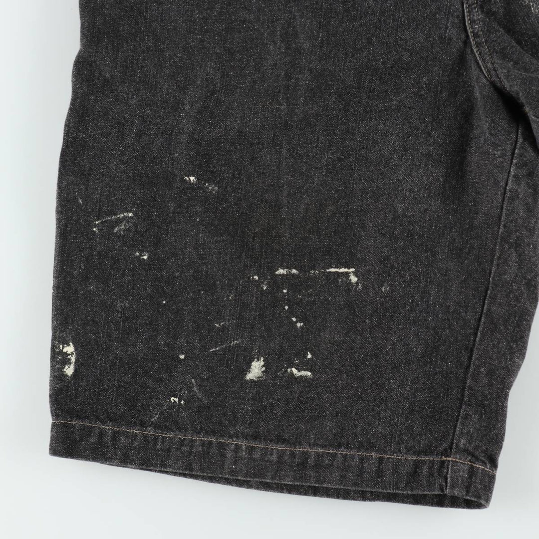 90'S Guess Painted Denim Painter Shorts, Men's Size W36 (approx.), Vintage cotton black type Vintage Second Hand