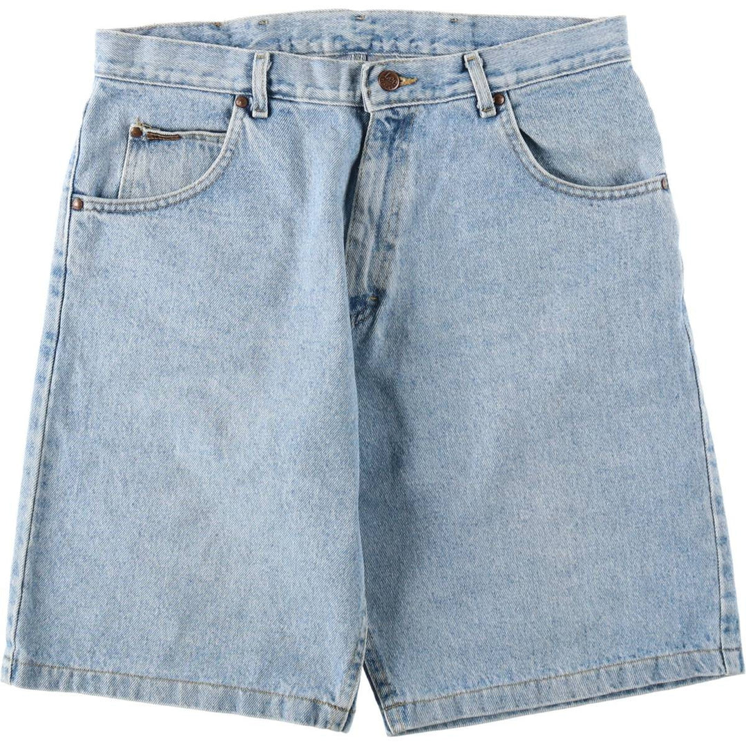 Lee denim shorts, half pants, made in USA, men's size W36 (approx.) cotton Blue type light blue Vintage Second Hand