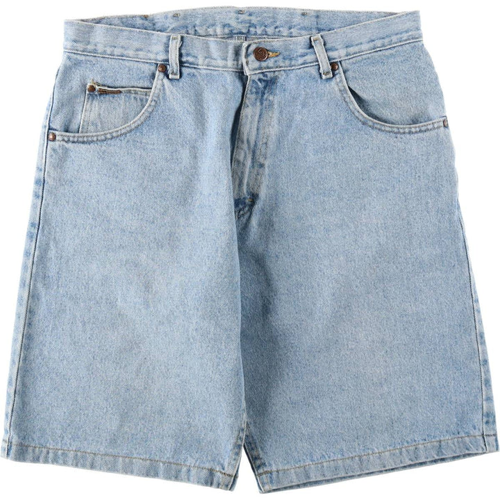 Lee denim shorts, half pants, made in USA, men's size W36 (approx.) cotton Blue type light blue Vintage Second Hand