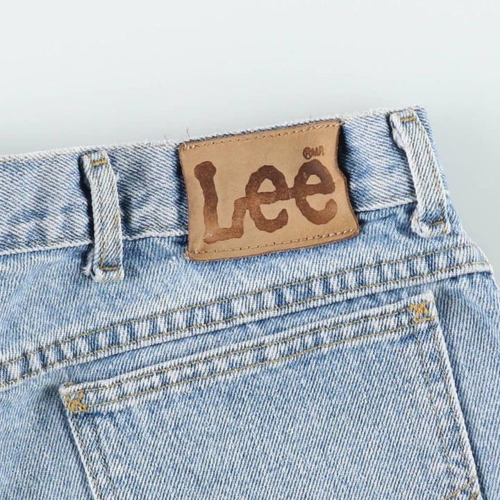 Lee denim shorts, half pants, made in USA, men's size W36 (approx.) cotton Blue type light blue Vintage Second Hand