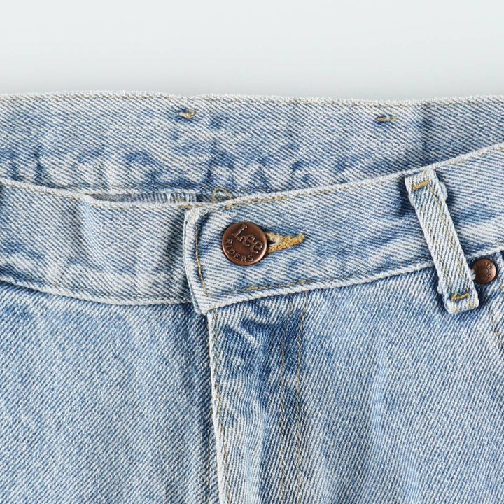 Lee denim shorts, half pants, made in USA, men's size W36 (approx.) cotton Blue type light blue Vintage Second Hand