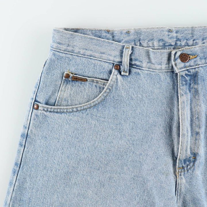 Lee denim shorts, half pants, made in USA, men's size W36 (approx.) cotton Blue type light blue Vintage Second Hand
