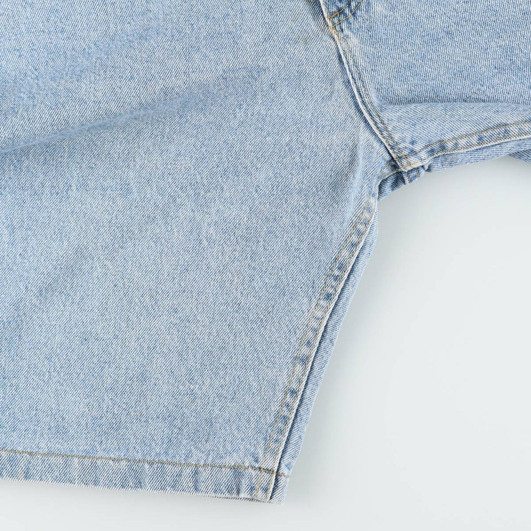 Lee denim shorts, half pants, made in USA, men's size W36 (approx.) cotton Blue type light blue Vintage Second Hand