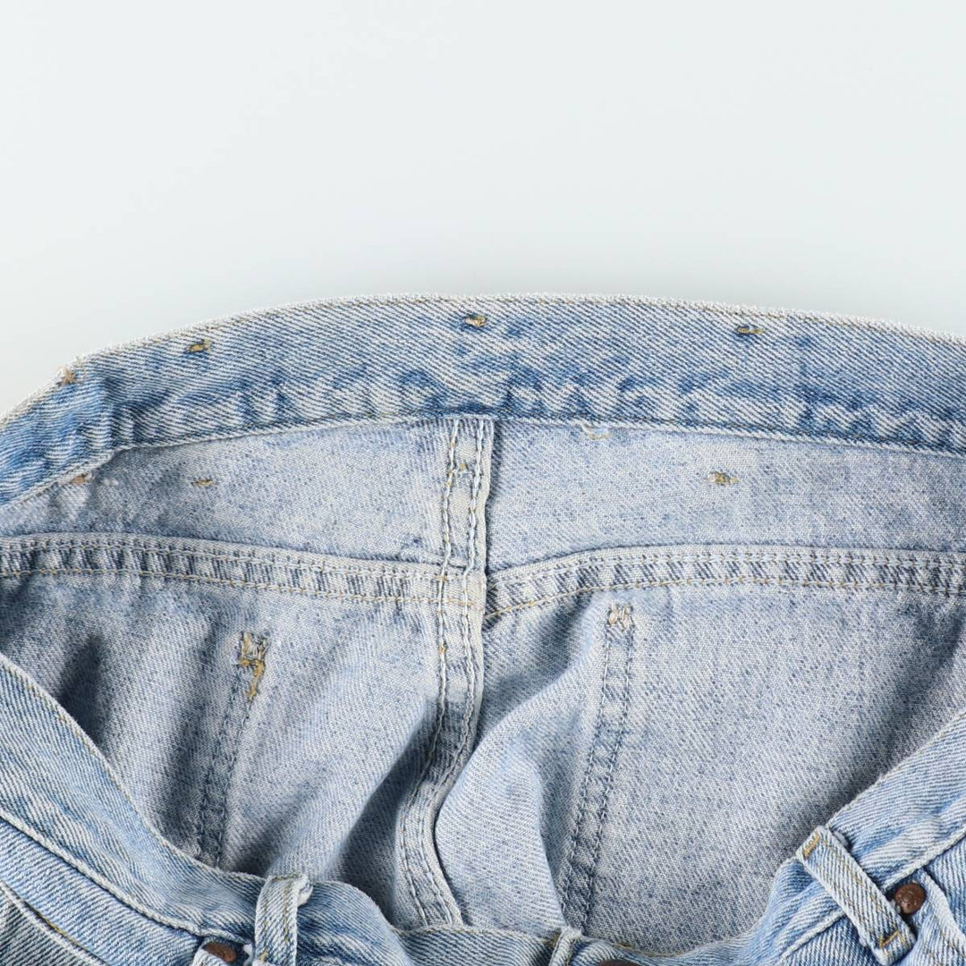 Lee denim shorts, half pants, made in USA, men's size W36 (approx.) cotton Blue type light blue Vintage Second Hand