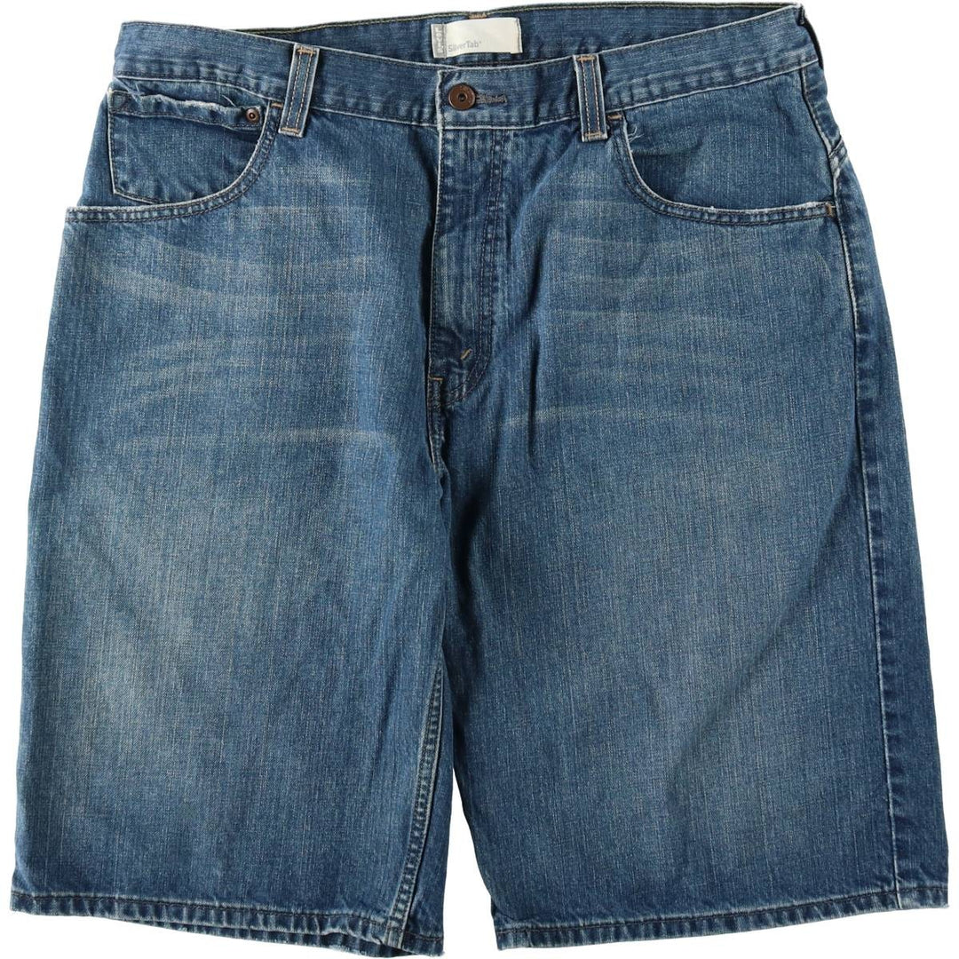 Levi's Silver Tab TRUE SHORT denim shorts, men's size W36 (approx.). cotton blue type Vintage Second Hand