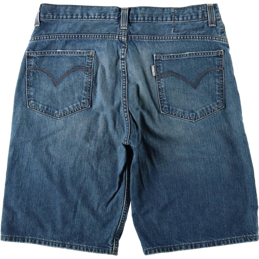 Levi's Silver Tab TRUE SHORT denim shorts, men's size W36 (approx.). cotton blue type Vintage Second Hand
